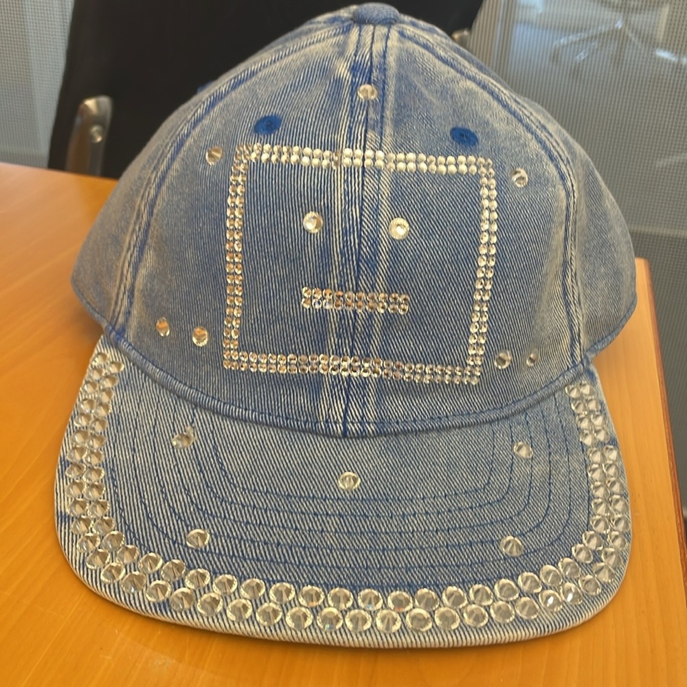⭐️Acne Crystal Denim Baseball Cap